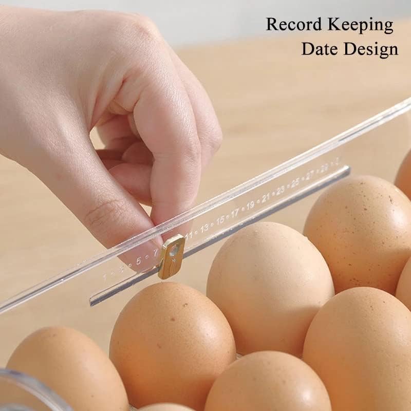 ZZLIK Flip-Tipi Yumurta Depolama Raf Yumurta saklama kutusu Standı Yumurta Tutucu İçin Buzdolabı Organizatör Taze