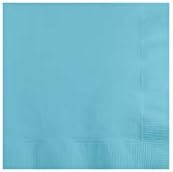 50 Sayımlı Renkli Dokunuş 3 Katlı Kağıt İçecek Peçeteleri, Pastel Mavi