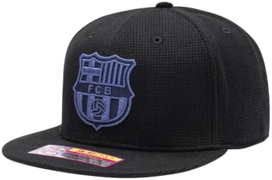 Fan Ink Barcelona-Kulüp Mürekkebi Düz Tepe Snapback Şapka Siyah
