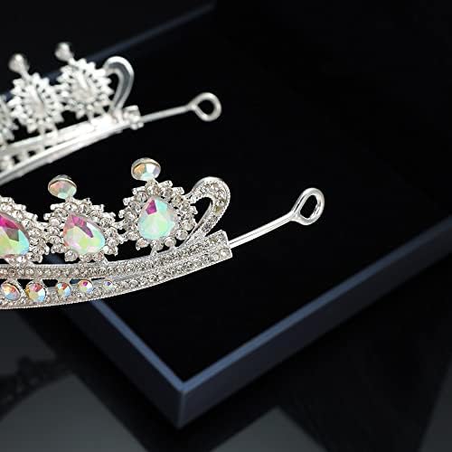 Kamirola Tiaras Prenses Taç Kadınlar ve Kızlar için Kristal Kafa Bantları Gelin, Prenses Düğün ve Parti için(TR21)