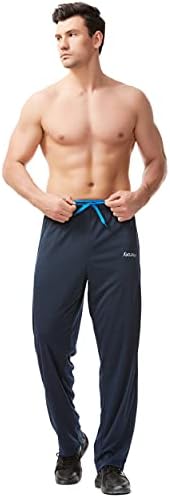 SACUIMAN Erkek Sweatpants Fermuarlı Cepler ile Açık Alt Atletik Pantolon Egzersiz, Koşu, Eğitim, Koşu, Spor Salonu