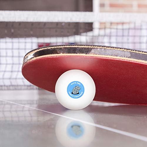 GRAFİK ve DAHA FAZLASI Kaydet Kıvrımlı Tek Boynuzlu Atlar Gergedan Komik Mizah Yenilik Masa Tenisi masa tenisi topu