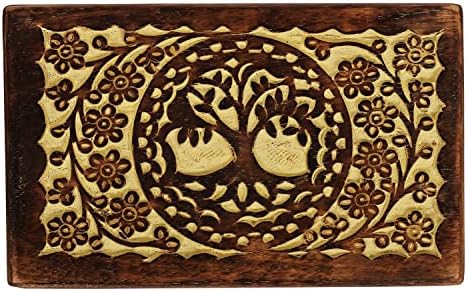 EV ve bahçe'ten dekoratif saklama Hazinesi Hatıra kutuları'de KÖY İŞİ Ahşap Mücevher kutusu ile Kadınlar Erkekler
