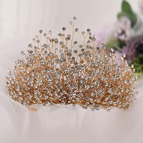 kadınlar için saç takı taç tiaras Prenses Kafa Düğün Tiaras ve Taçlar Rhinestone Gelin Saç Klipler Kristal Başlığı
