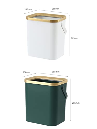 ZSEDP Altın çöp tenekesi Mutfak Banyo için Dört Ayaklı İtme Tipi Plastik Dar çöp tenekesi kapaklı ( Renk : Beyaz-dinozor