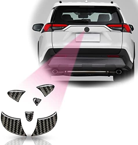 QıanBao ile Uyumlu Karbon Fiber Araba Arka Logo dekorasyon çıkartması Dış Aksesuarlar Arka Bagaj Kapağı Amblem Sticker