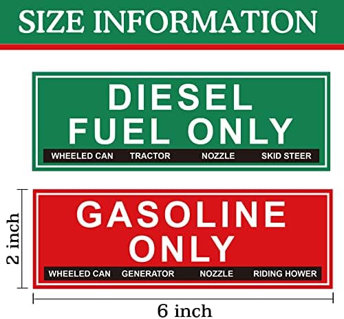 Dizel Sadece Etiket İşareti 2X6 İnç Benzinli Sadece Çıkartmaları Yapışkanlı Su Geçirmez Yakıt Çıkartma Kamyonlar,Traktörler,Makine