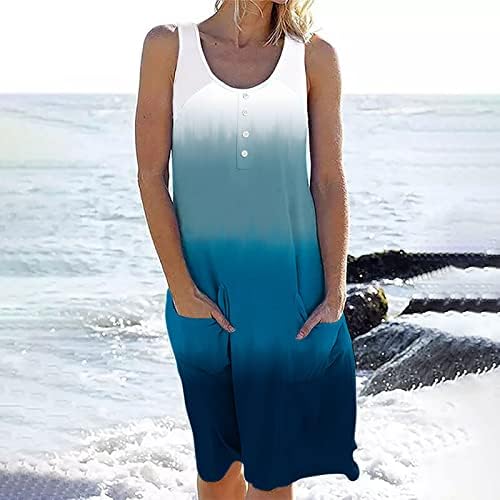 Yaz Boho Plaj Elbiseleri Kadınlar için Seksi Gömlek Elbise Düğmesi Şerit Çiçek Pokcet Kısa Tank Elbise Rahat Güneş