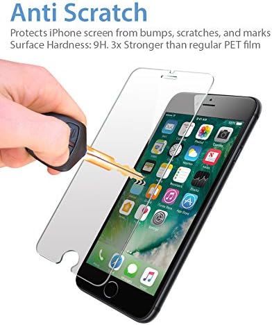 Voxkın [2 Paket-4.7 Ekran ] iPhone 6, 6s, 7 ve 8 Temperli Cam Ekran Koruyucu Kalkan-0.33 mm Kalınlığında Koruma ve