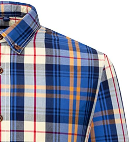 JEKE-DG Pamuk Şerit Shacket Casual Düğme Aşağı Gömlek Uzun Kollu Gömlek Yaka Yaka Elbise Büyük Boy Grafik Tee Gevşek