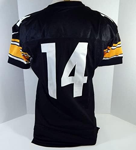 1997 Pittsburgh Steelers 14 Oyunu Yayınlandı Siyah Forma 48 DP21242 - İmzasız NFL Oyunu Kullanılmış Formalar