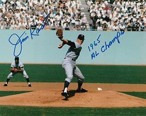JİM KAAT MİNNESOTA İKİZLERİ 1965 AL CHAMPS EYLEMİ imzalandı 8x10-İmzalı MLB Fotoğrafları