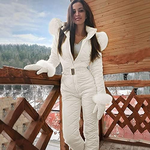FAFAN Sevimli Vücut Takım Elbise Snowboard Spor Moda Rahat Açık Takım Elbise Kayak Fermuar Kadın Skisuit Kalın kadın