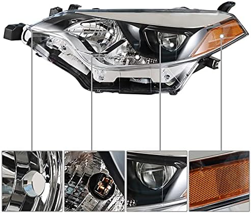 munirater 8115002E60 Siyah Sol Ön Far İşık Lambası Dahili LED Değiştirme 2014 2015 Corolla 4-Door Sedan