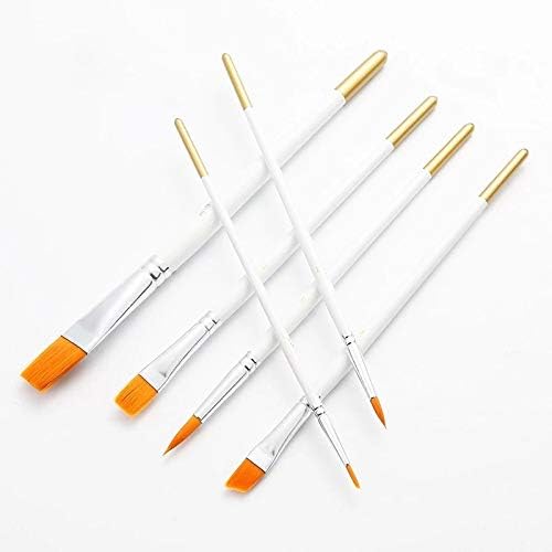 PDGJG 6 adet / takım Ahşap Saplı Suluboya boya kalemi boya Fırçaları Malzemeleri Çizim Sanat Beyaz Boyama Sanat Naylon