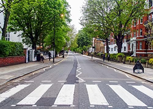 BELECO 5x3ft Kumaş Abbey Road Sokak Zemin Fotoğrafçılık için Müzik Grubu Zemin Dünyaca Ünlü Sokak Londra Landmark
