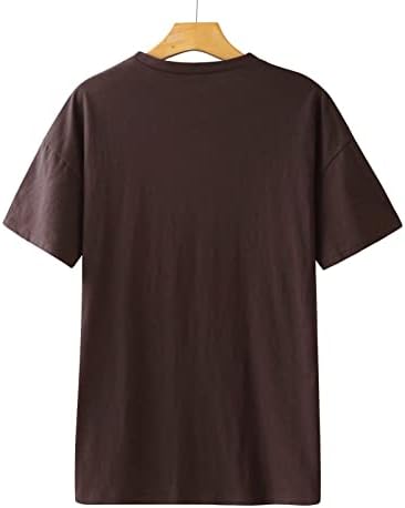 Konfor Renk Giyim Crewneck Grafik Rahat Temel Bluz Tee Kadınlar için Sonbahar Yaz Kısa Kollu Üst PX PX