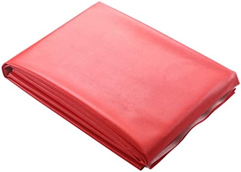 Picheng Kırmızı PU Kumaş Deri 1 Yard 54 x 36,pürüzsüz Düz Renk Suni Deri Levhalar Yumuşak Sentetik Döşemelik El Sanatları,