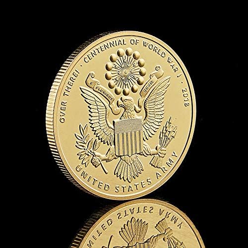 1918-2018 Centennial Hatıra Altın Kaplama Liberty ABD Mücadelesi Coin Koleksiyon