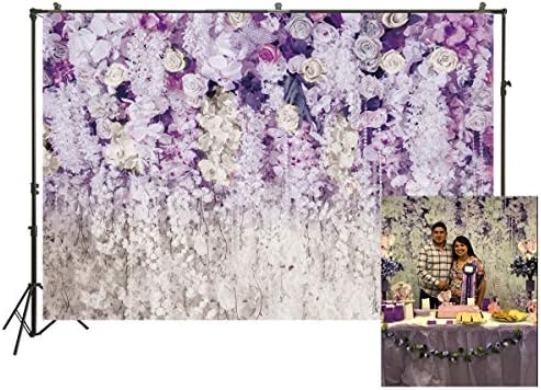 2. 2x1. 5 m Fotoğraf Arka Planında Mor Çiçekler Perde Düğün Zemin Gelin Duş Spiral Süslemeleri Çiçek 3D Zemin Masa