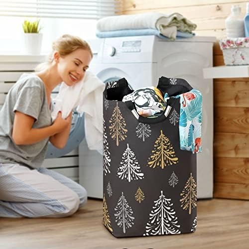 Kıgaı Noel Ağacı çamaşır sepeti Büyük Su Geçirmez Katlanabilir Saplı çamaşır sepeti Banyo Dolabı Depolama Çamaşır