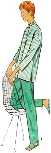 Vintage 1950'lerin Deseni - Gündüz veya Gece Nehru Ceket, Pantolon ve Şort Takımı-Göğüs 36” (91,4 cm)