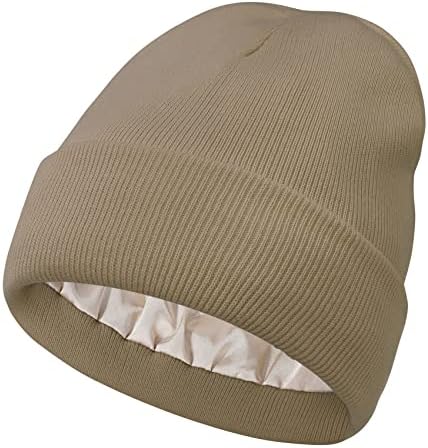 Durio Saten Astarlı kışlık şapkalar Kadınlar için hımbıl bere Şapkalar Kadınlar için Sıcak Kaflı Bayan Kışlık şapkalar