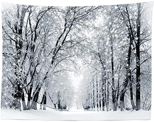 CORFOTO 9x6ft Kumaş Kış Sahne Zemin Kış Sahne Ayaz Ağaçlar Arka Plan Kar Fırtınası Kış Wonderland Zemin için Noel