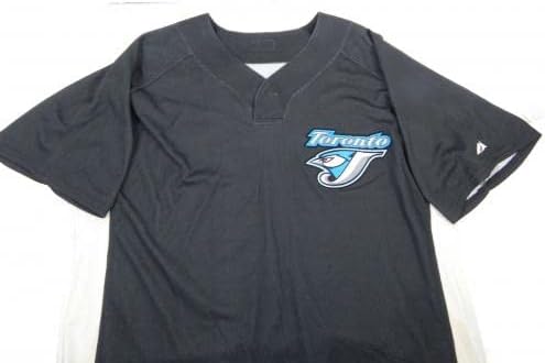2008-10 Toronto Blue Jays 55 Oyun Kullanılmış Siyah Forma BP Bahar Eğitimi DP14270 - Oyun Kullanılmış MLB Formaları