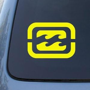 Billabong Dalga Logo-Vinil-4 Geniş (Renk: Sarı) Çıkartması Dizüstü Tablet Kaykay araba Çıkartmaları