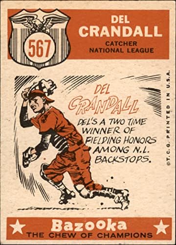 1959 Topps 567 All-Star Del Crandall Milwaukee Braves (Beyzbol Kartı) ESKİ Braves
