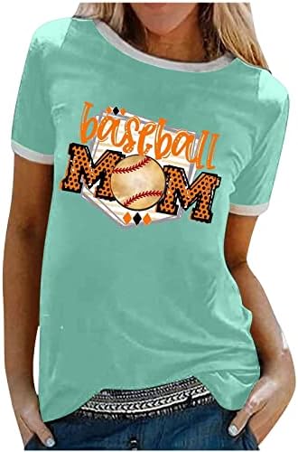 Beyzbol Anne Gömlek Kadınlar için Beyzbol Grafik T Shirt Rahat Beyzbol Kısa Kollu Tees Tops anneler Günü Gömlek Hediye