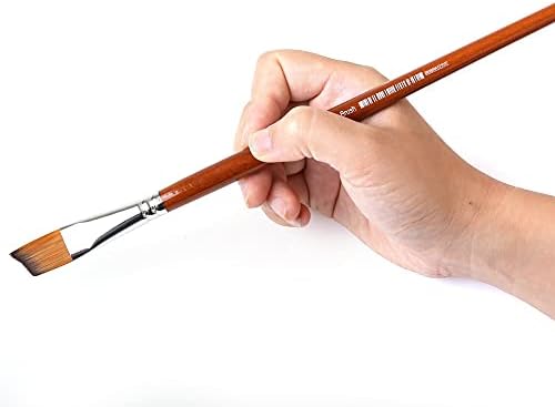 n / a 13 adet Açılı Boya Fırçaları Profesyonel Uzun Saplı Boya Fırçası Eğik Şekil Suluboya Resim Yağı Akrilik Naylon