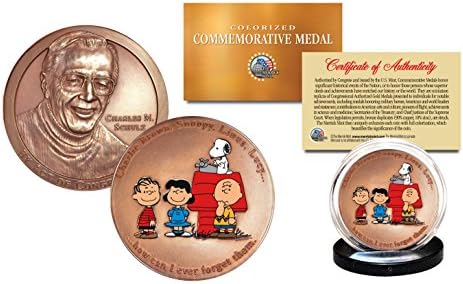 Renklendirilmiş Charles Schulz Hatıra Madalyası Fıstık Parası Snoopy Charlie Brown