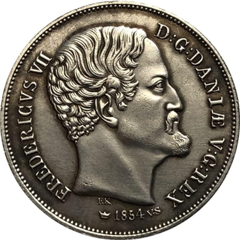 1854 Alman Paraları Bakır Gümüş Kaplama Antika Paralar Paraları el sanatları Koleksiyonu blowable