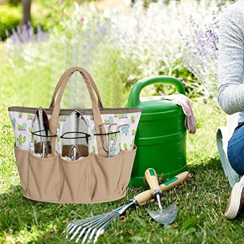 DOITOOL Seyahat Tote Çanta bez alışveriş çantası Açık Tuval Bahçe Alet Çantası: Bahçe Aracı Depolama Tutucu Ev alet