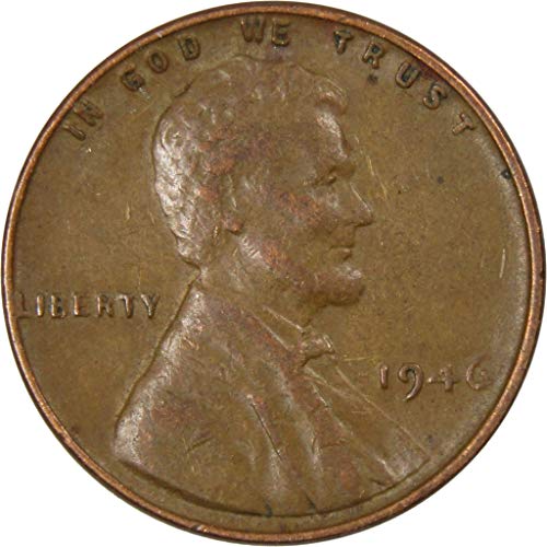 1946 Lincoln Buğday Cent AG Hakkında Iyi Bronz Penny 1c Sikke Tahsil