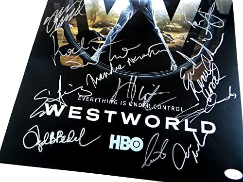 Westworld Döküm İmzalı 13X20 Poster 14 Otomobil Harris Ahşap Newton JSA XX29899