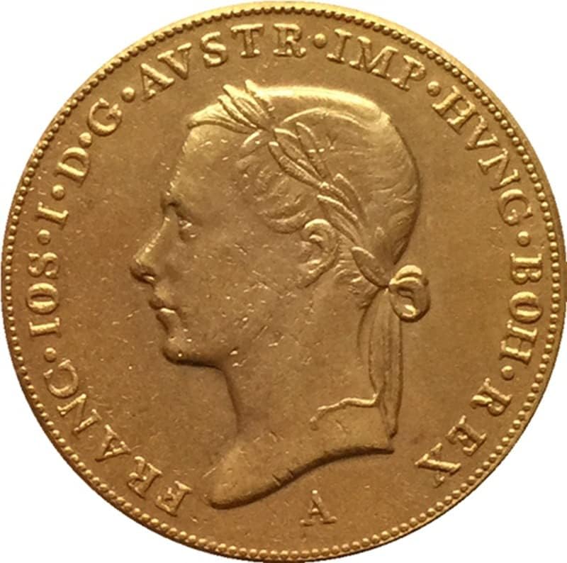1848 Avusturya Paraları Bakır Altın Kaplama Antika Paralar Paralar El Sanatları Koleksiyonu Darbe Olabilir