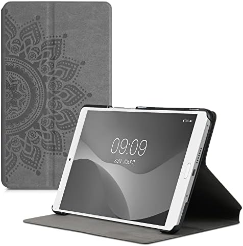 kwmobile Kılıf ile Uyumlu Huawei MediaPad M3 8.4 - Tablet Kapak ile Standı-Yükselen Güneş Gri