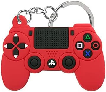 XSJK 1 ADET PVC Oyun Makinesi Anahtarlık Sevimli Gamepad Joystick Anahtarlık PS4 Oyun Konsolu Anahtarlıklar Çanta
