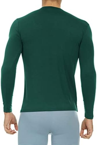 Thermajohn Termal Gömlek Erkekler için V Boyun Uzun Kollu Termal Sıkıştırma Gömlek Erkekler için Taban Katmanı Soğuk