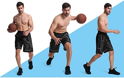 OUTSON erkek basket topu Şort Atletik Cepler ile egzersiz şortu Kuru Gevşek Fit Drawstrıngs Spor Eğitim Şort
