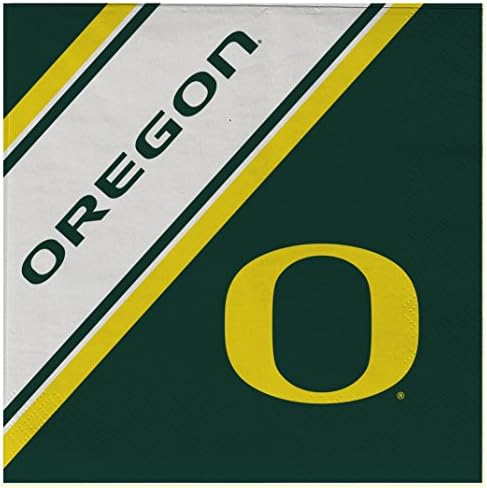 Ördek Evi Sporları NCAA Oregon Ördekler Tek Kullanımlık Kağıt Peçeteler, 20'li Paket