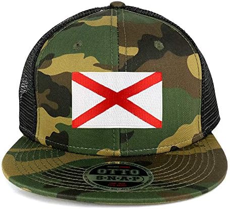 Armycrew Boy XXL Yeni Alabama Eyalet Bayrağı Yama Camo Örgü Snapback Kap
