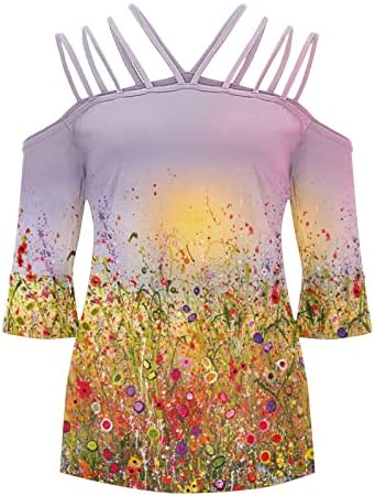 Kadın Bluz Sonbahar Yaz 2023 Giyim Kısa Kollu V Boyun Pamuk Grafik Düğme Aşağı Üst Tee Bayanlar için 1Q 1Q