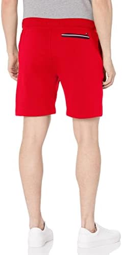 Tommy Hilfiger Erkek Essential Polar Sweat Kısa, ateş Kırmızısı, XL