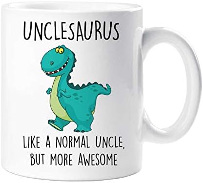 60 Saniye Makyaj Unclesaurus Kupa Amca Dinozor Babalar Günü Komik Kupa Mevcut Doğum Günü Noel