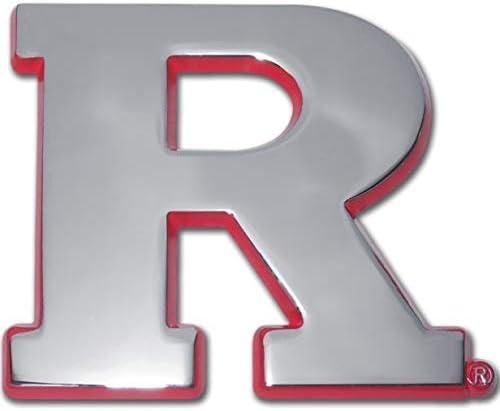 Rutgers METAL Oto Amblemi (kırmızı süslemeli)