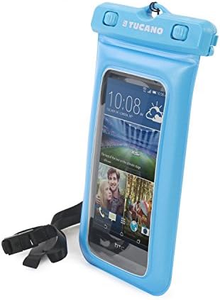 Tucano PAPE-5-Z Su Geçirmez Kılıf için Papera Smartphone 5 İnç IPX8 kadar 65.6 ft (20 m) akıllı telefon kılıfı Mavi